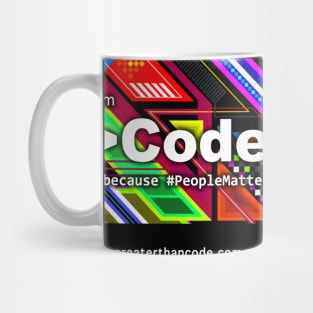 Greater than Code Sticker Mug